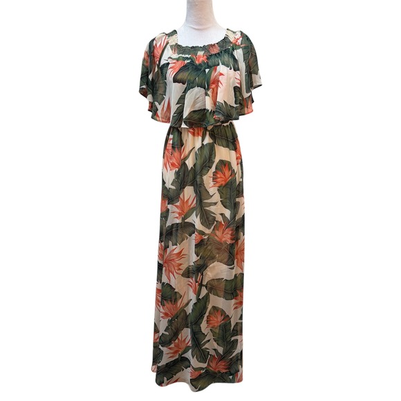 Show Me Your MuMu Dresses & Skirts - Show Me Your Mumu Hacienda Tropical Maxi Dress Large Green Orange Floral
